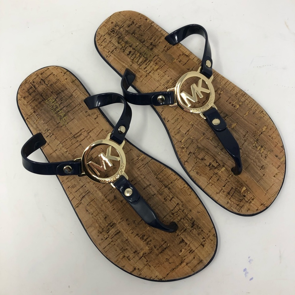 Michael Kors sandals w/gold logo, Women’s size 7